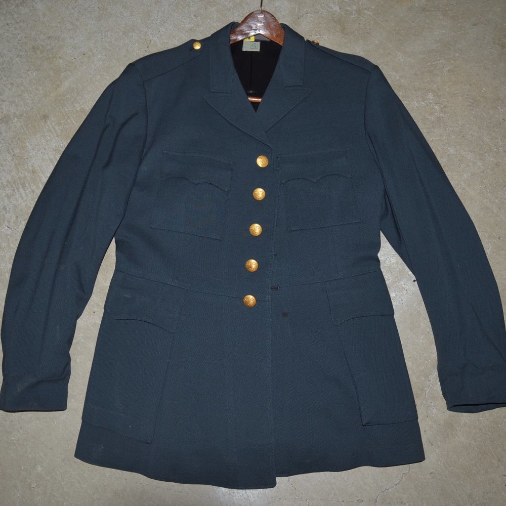 Vintage 60s Cold War Swedish CBV Karlskrona Wool Military Coat Jacket